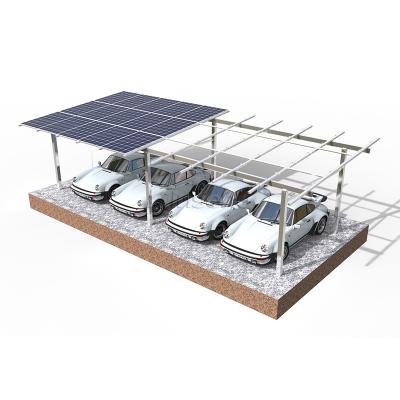 Hệ thống cấu trúc nhà để xe năng lượng mặt trời chống nước cột đôi