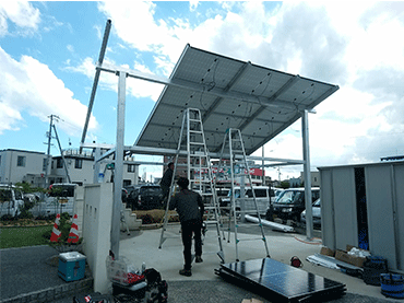 Hệ thống bãi đậu xe năng lượng mặt trời không thấm nước, 岡山県, Nhật Bản